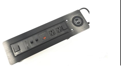 TOMA ELECTRICA ABATIBLE CON 1 HDMI NEGRO