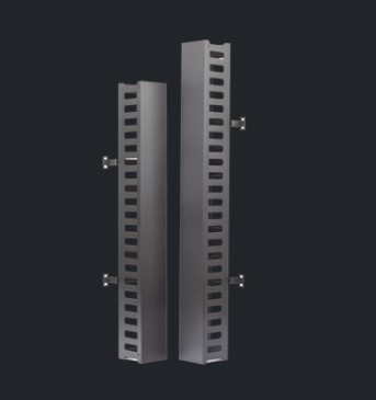KIT ORGANIZADOR VERTICAL D/CABLE SENCILLO P/RACK ABIERTO D/45 UNIDADES   