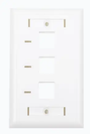 PLACA DE PARED KEYSTONE DE 3 PUERTOS