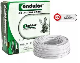 CABLE ELECTRICO CAL 14 BLANCO