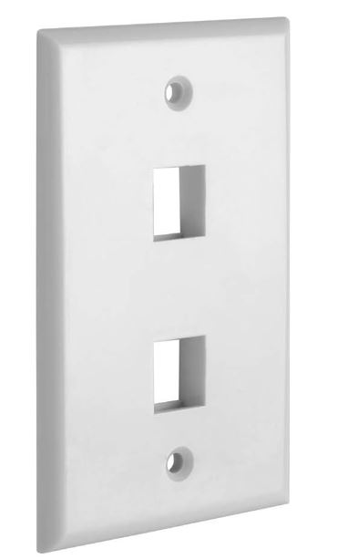 PLACA DE PARED KEYSTONE DE 2 PUERTOS