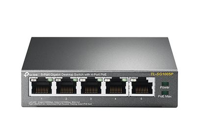 SWITCH DE 5 PUERTOS POE GIGABIT NO ADMINISTRABLE