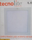 LUMINARIA EMPOTRABLE ACENTO INTERIOR BLANCO