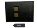 BOTONERA DE 2 BOTONES AMERICANA - PLACA TEXTURED BLACK / MARCO BRONZE ANTIQUE / BOTONES BRONZE ANTIQUE