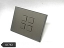 BOTONERA DE 4 BOTONES AMERICANA STAINLESS STEEL