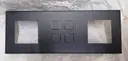 PLACA PARA CONTACTO + BOTONERA DE 4 BOTONES + PLACA PARA CONTACTO EUROPEA TEXTURED BLACK