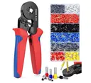 PINZA ENCRIPTADORA CON ALICATES DE FERRULES DOTOTO HSC86 ROJO/AZUL