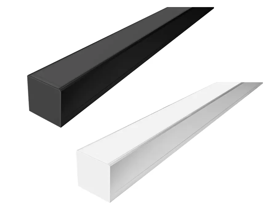 PERFIL RECTANGULAR DE ALUMINIO PARA TIRA DE LED DE SOBREPONER