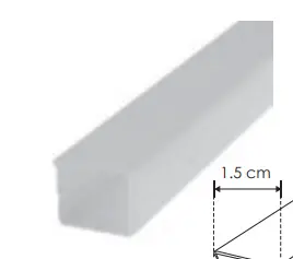 MICA DIFUSA PARA PERFIL DE ALUMINIO ILUDXA1812 DE 3 METROS