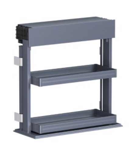 GABINETE DE ELEVADOR PARA COCINA CON 2 REPISAS FIJAS
