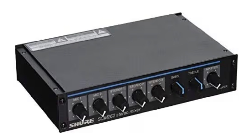 MIXER O MEZCLADORA CON DOCKING DE AUDIO CON 2 CANALES DE MICROFONO Y 3 CANALES DE AUDIO